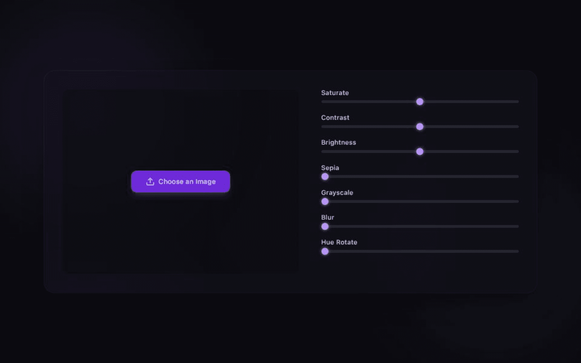 Screenshot of Image Filter project